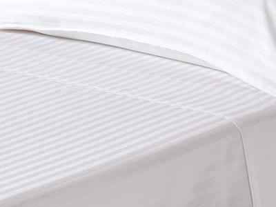 Royal Sateen 0.4 cm Stripe T-260 Pillow Cases 42"x43/3" - White