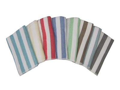 Irregular Striped Pool Towels 30"x60" - Green Stripe