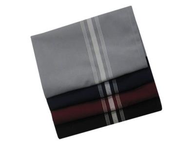 Bistro Napkins 100% Spun Polyester - Grey  w/White Stripes 18"x22" (Pack of 12) 